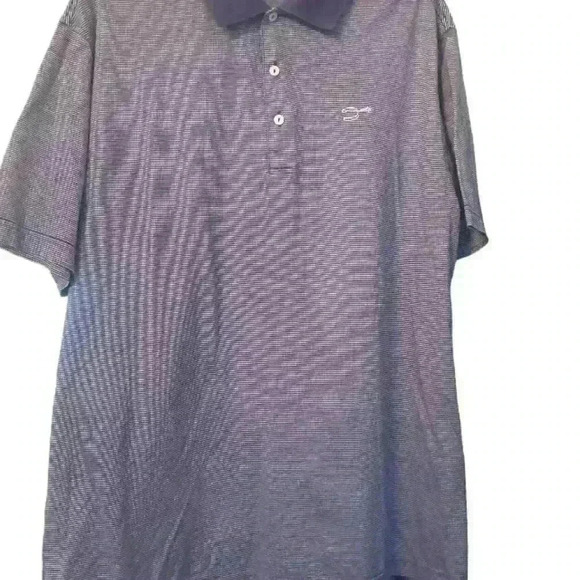 Peter Millar Drum Performance Jersey Polo  Spur Sz Large Exc Con Navy White - Picture 5 of 5